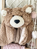 Small Cappuccino Minky Bear Rug