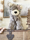 Plush Standing Bear - Grey Grizzly