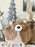 Small Cappuccino Minky Bear Rug