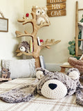 Regular Size Brown Frosted Minky Bear Rug