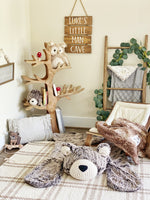 Regular Size Brown Frosted Minky Bear Rug