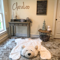 Large Minky Polar Bear Rug