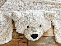 Large Minky Polar Bear Rug