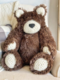 ClaraLoo Large Plush Bear Bud - Chocolate Minky