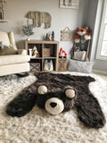 Extra Large Brown Grizzly Bear Rug